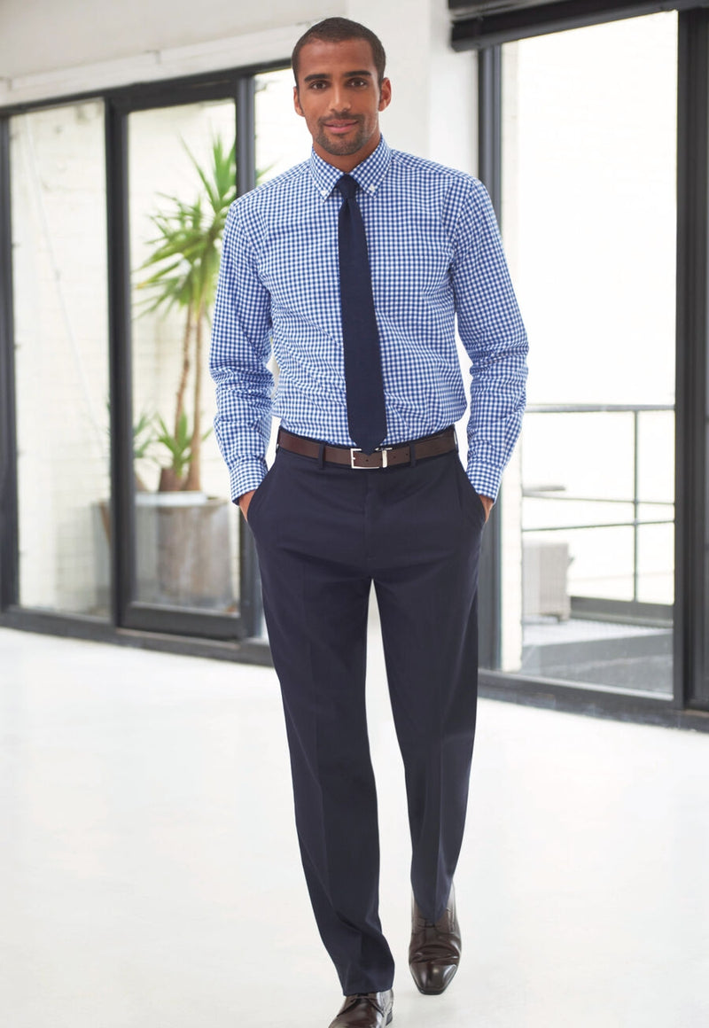 Phene Tailored Fit Trouser - Navy P/Dot