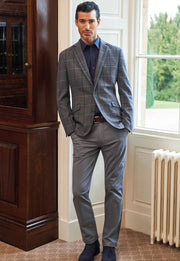 Quebec Slim Fit Tweed Jacket - Navy H/B