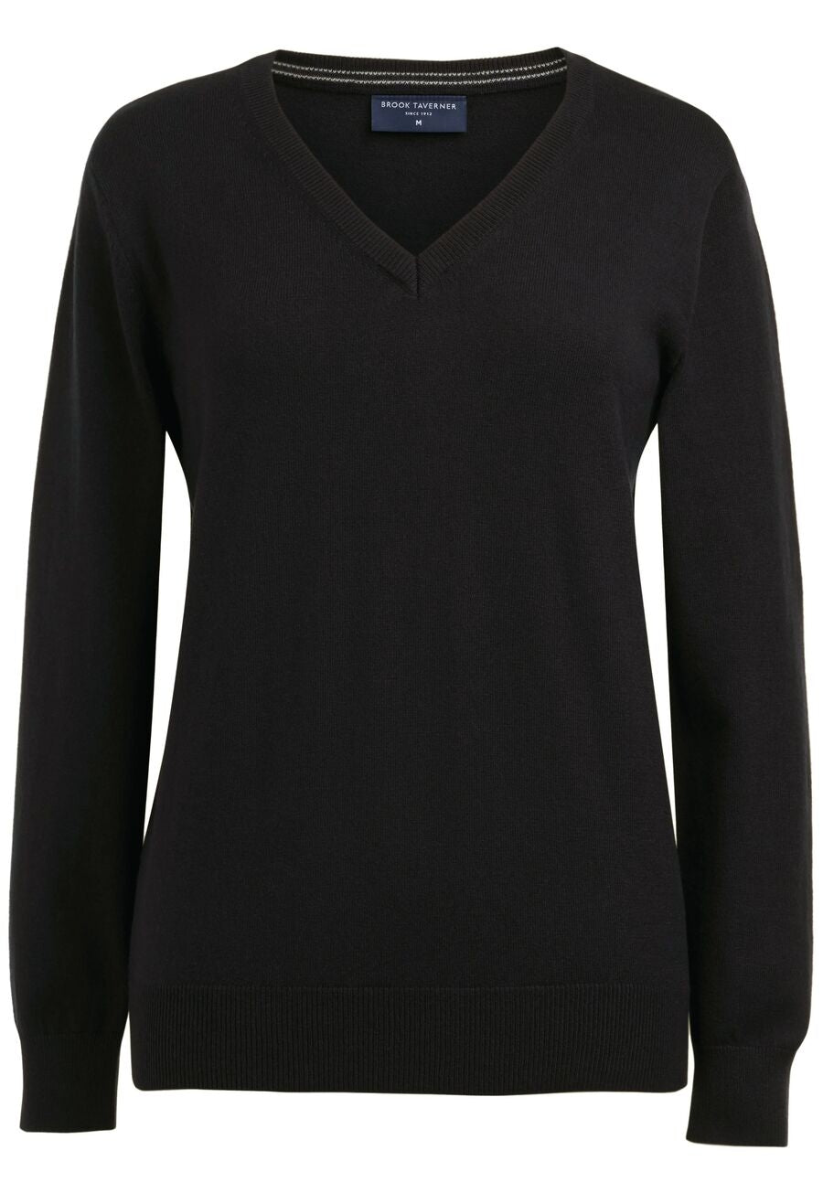 riga v neck jumper - moss