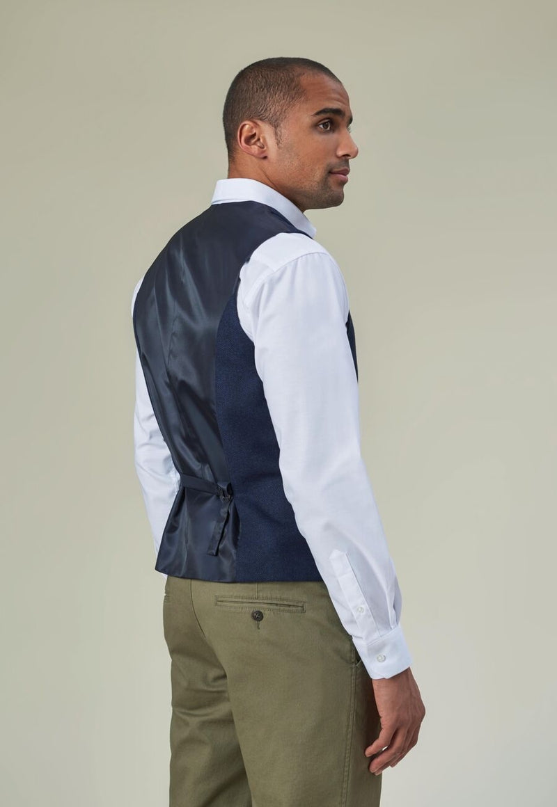 Rockwood Tweed Waistcoat - Navy Check