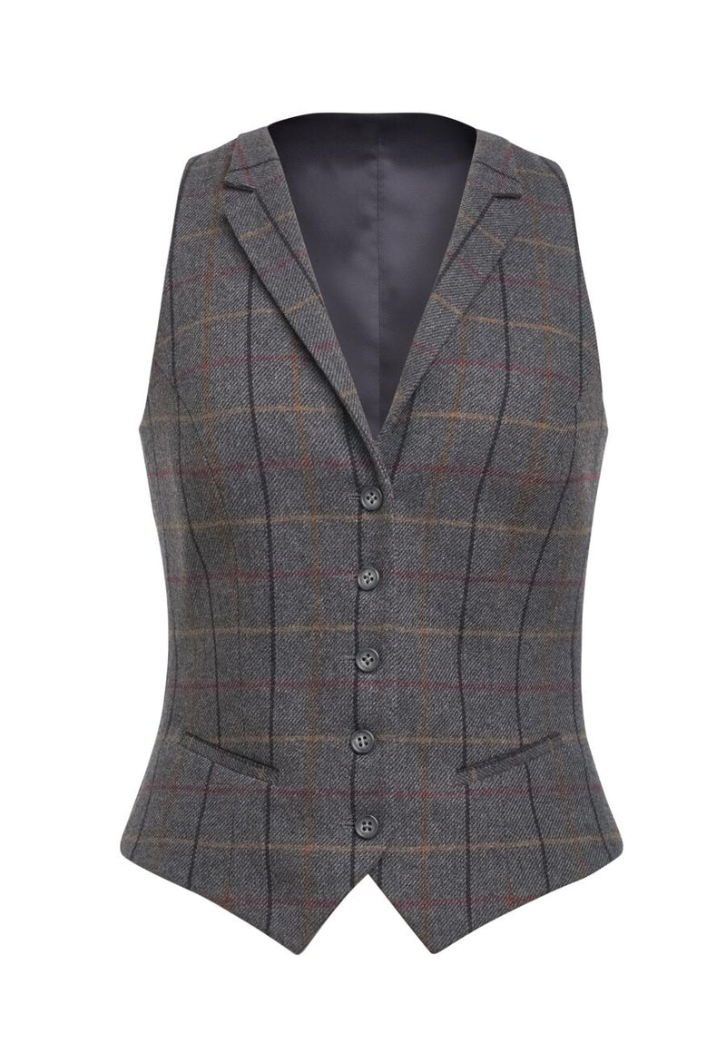 Greenville Tweed Waistcoat - Navy H/B