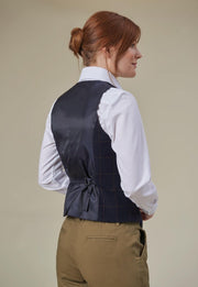 Greenville Tweed Waistcoat - Navy Check