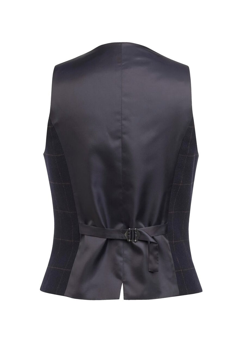 Greenville Tweed Waistcoat - Navy H/B