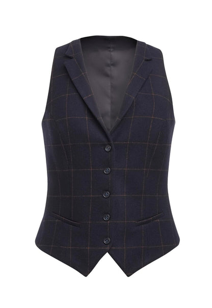 Greenville Tweed Waistcoat - Navy H/B