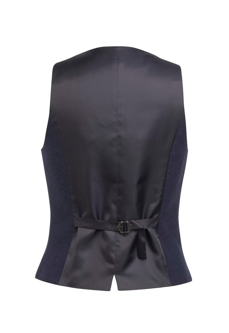 Greenville Tweed Waistcoat - Navy H/B