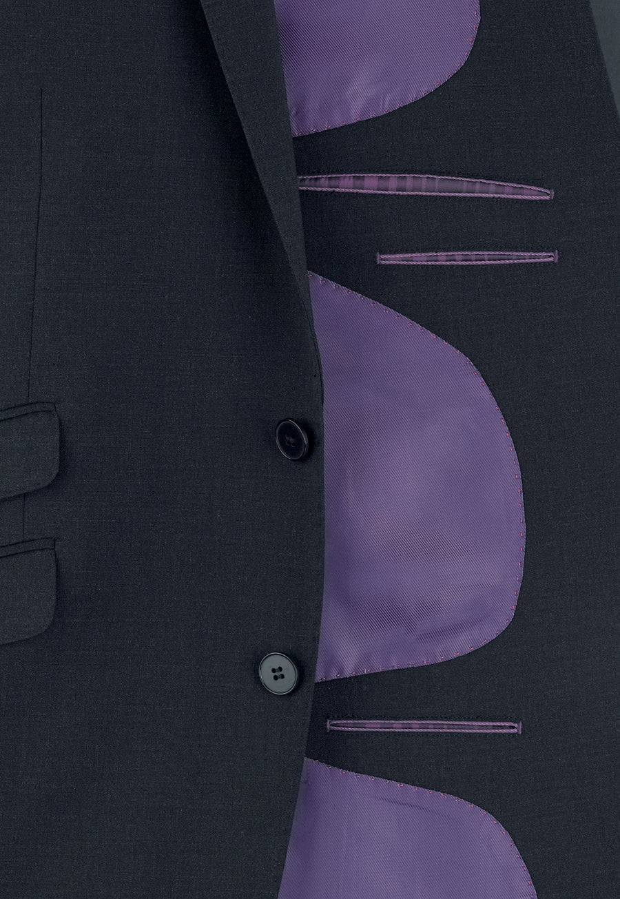 imola classic fit jacket - charcoal